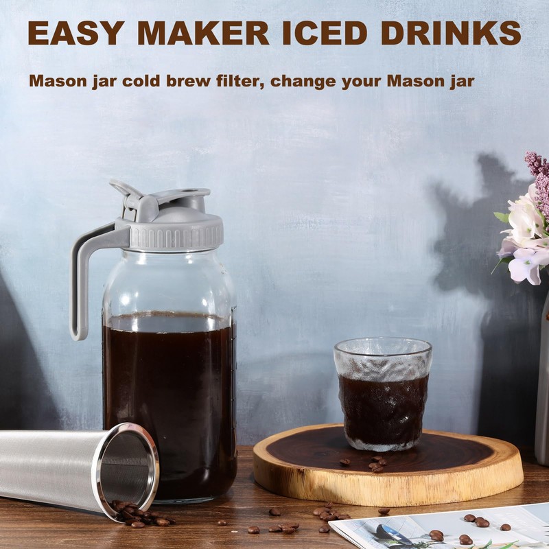 Cold Brew Coffee Filter for 32 OZ Wide Mouth Mason