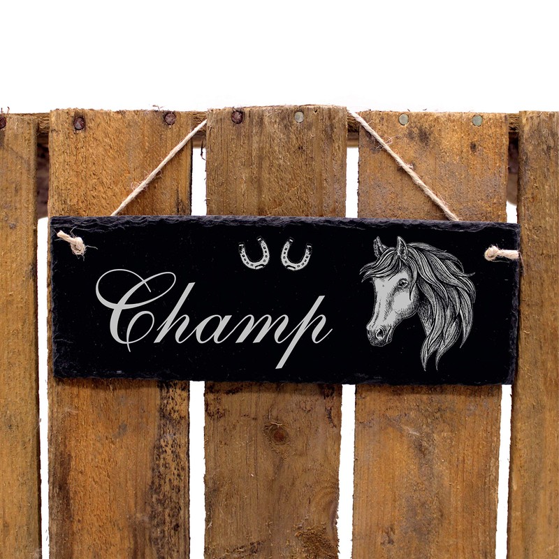 Slate Stable Sign Engraved Andalusian Horse Name Box Sign 22