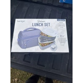 Bentgo 4-Piece Deluxe Set With Insulated Lunch Bag, Ice Packs & Bento Classic