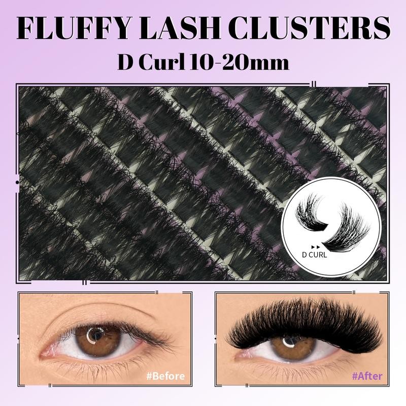 FEEGO 200D Lashes Extension Kit Thick Eyelash Extension Kit 10-20mm