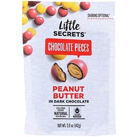 Little Secrets Peanut Butter Dark Chocolate Candies, 5 Ounce -- 8 per case.
