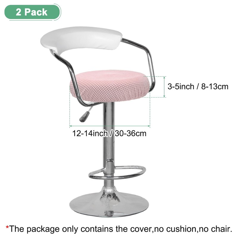 M METERXITY 2-Pack Bar Stool Covers Round, for 12-14 Inch