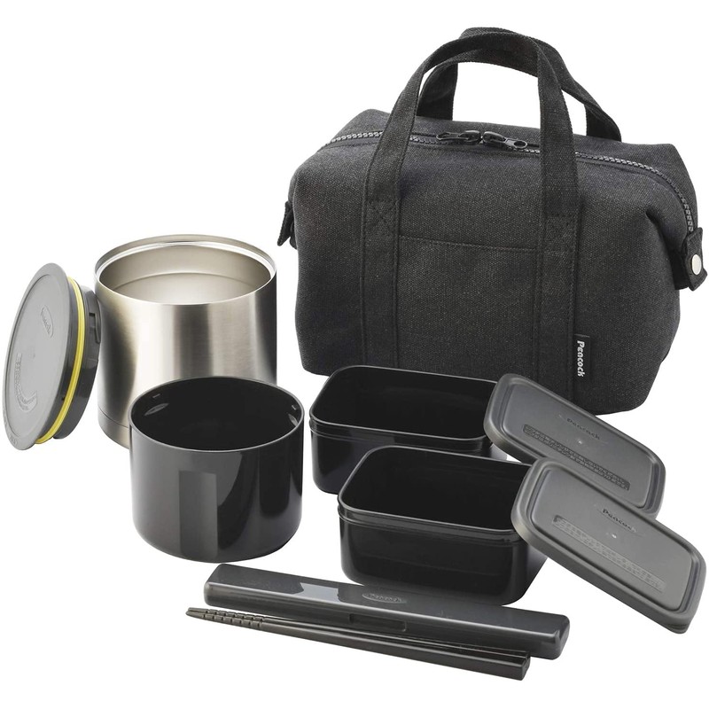 Peacock AL-E90 HC Lunch Jar, Thermal Charcoal, Approx. 2.3 Cups