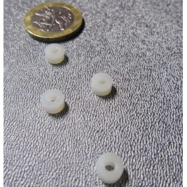 Unbranded Nylon 66 Spacer, Natural, NO.2 Screw, 1/4" OD x .090" ID x 5/32" Length, 25 pc