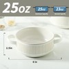 Soup Bowls with Handles, 20 oz French Onion Soup Crocks,