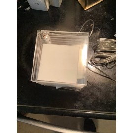 Ikea Tybble Acrylic Square Shelf Desk Table Lamp Blue LED #19972 400.665.55