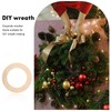 NUOBESTY 12pcs Wooden Wreath Frames Wood Garland Hoops for Craft