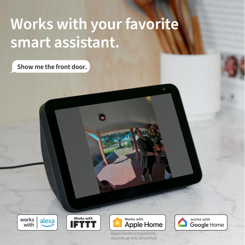 Arlo Video Doorbell 2K (2nd Gen, Latest Release), Wireless or