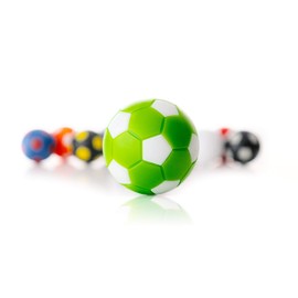 Robertson Winspeed Football Ball 35 mm Set of 5 Green/White, Colourfast, Abrasion-Resistant and Durable, for Table Football and Table Football