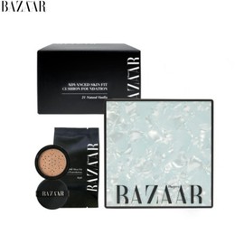 HARPER'S BAZAAR Advanced Skin fit Cushion Foundation 15g*2ea, Color:#23 Natural Beige