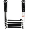 Amarine Made 4 Steps Pontoon Boat Ladder Stainless Steel Telescoping