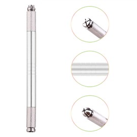Microblading Pens 5 Piece Silver Double Sided Manual Tattoo Pen Kit for Permanent Makeup Supplies | Durable Aluminum Pen With Lock-Pin Tech & Ergonomic Grip (Style-3)
