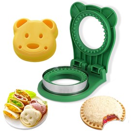 2 cortadores y selladores de sándwiches para niños, sándwiches de desoxidación de bricolaje, moldes portátiles para hacer sándwiches de bolsillo, ideales para lonchera y caja bento - almuerzo para