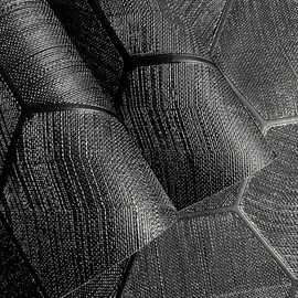 Simon&Siff Papel pintado tradicional negro en relieve 3D, papel de pared hexagonal no tela de 17.3 x 20 pies, para recámara, baño, paredes texturizadas en el baño (no pegado)