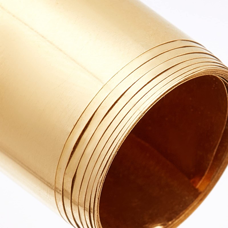 OLYCRAFT Gold Brass Sheet Metal Foil Plate 0.03 mm Brass