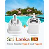 LENCENT Type D and G Travel Adapter Plug Adapter for