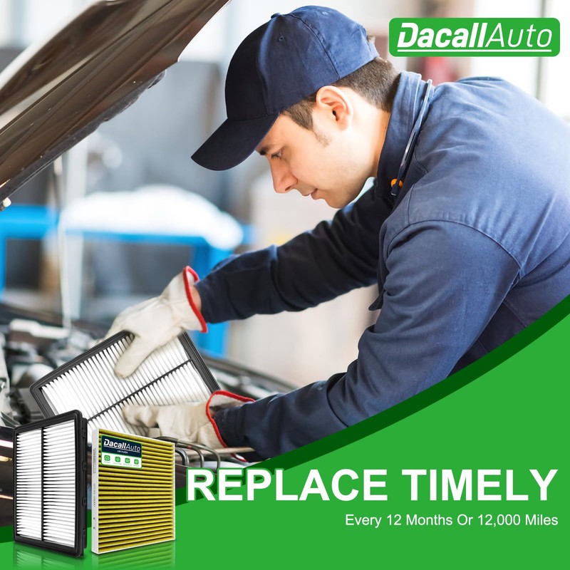 Dacall Activated Carbon Cabin & Engine Air Filter Set fit