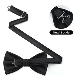 Pre-Tied Bow Tie Men, Adjustable Bowtie Classic Solid Color Pink Bow Tie for Weddings, Dinners, Parties, Business, Proms Formal Occasions