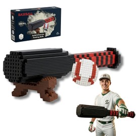 Baseball 3D Building Block Set - Ball and bat - Educational Toy - Perfect for Ages 14 15 16 Years and Above - Challenging, Creative Fun and Skill-Building - 3D Instruction (1300PCS)