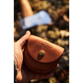 1844 Helko Werk Germany Leather Pouch for Sharpening Stone - Genuine Full Grain Leather Pouch to carry your sharpening puck or stone (Leather Stone Pouch) #F8689