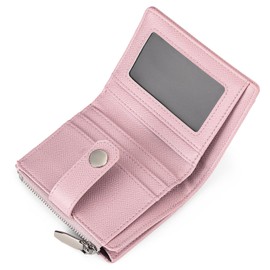 FALAN MULE Small Women Wallet PU Leather Purses for Women RFID Blocking Bifold Small Ladies Purse with Zipper Pocket
