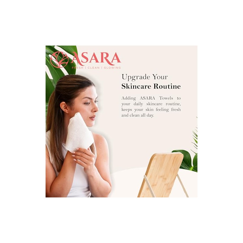 Asara XL Disposable Facial Wipes for Sensitive Skin