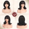 FESHFEN Shoulder Length Bob Wigs with Bangs for Women -