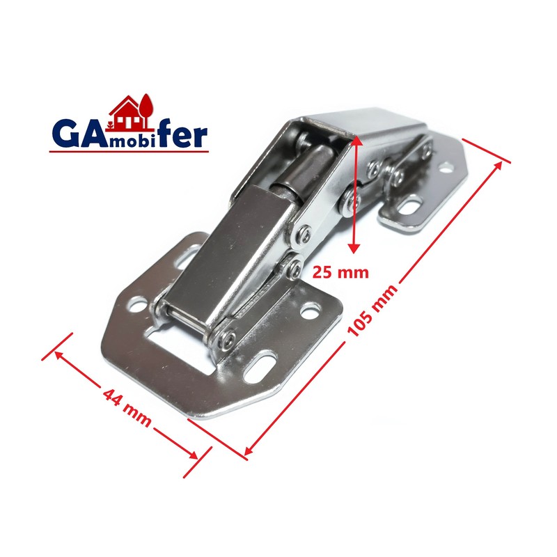 Hinges for Doors without Recessed Hole. Automatic Snap in Opening