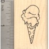 Ice Cream Rubber Stamp, Hand Dipped Sugar Cone