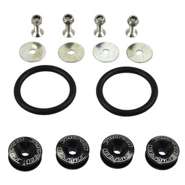 JDMSPEED JDMSPEED Black Universal CNC Billet Bumper Trunk Quick Release Fastener Kit