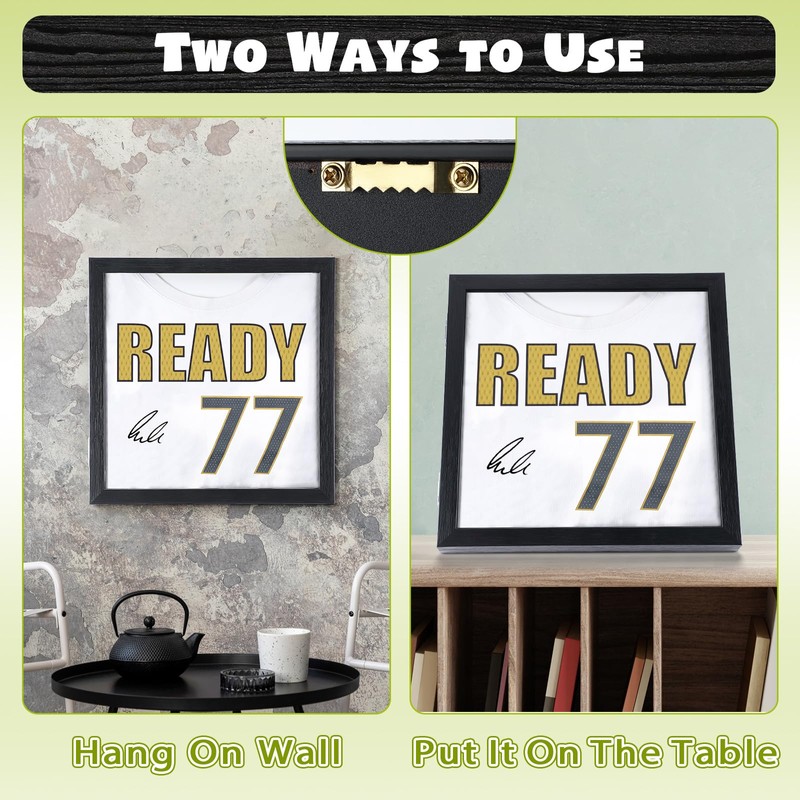 3 Pack T Shirt Display Frame, 13" x 13" Black