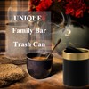 JILLICK Mini Trash Can with Lid, Metal Small Tiny Mini