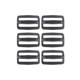 Ahijklmn Tri Glide Slides Plastic Adjustable Webbing Bar Slide Strap Adjuster Clip Slider Buckle Black (2"(50mm) - 6pcs)