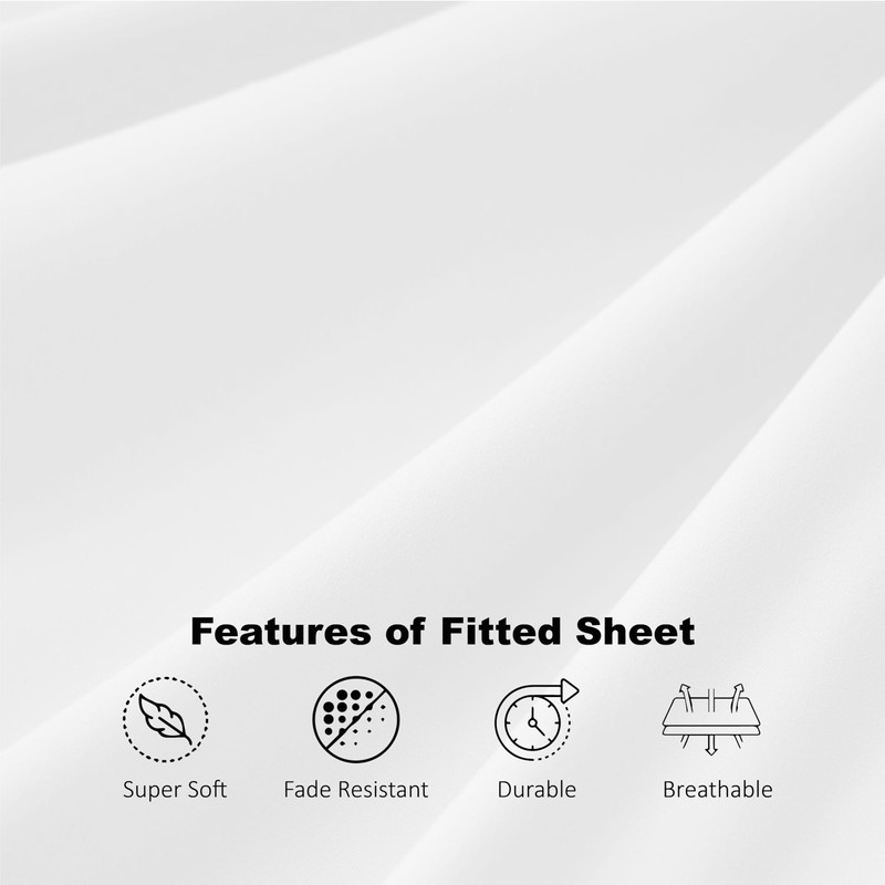 Funky Gadgets Super King Fitted Sheet White - (12 Inch)
