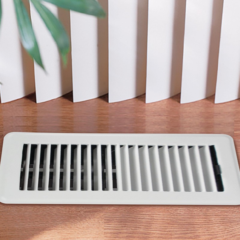 Deflecto Floor Register, Includes Steel Grill and Rust-Proof Damper Box,