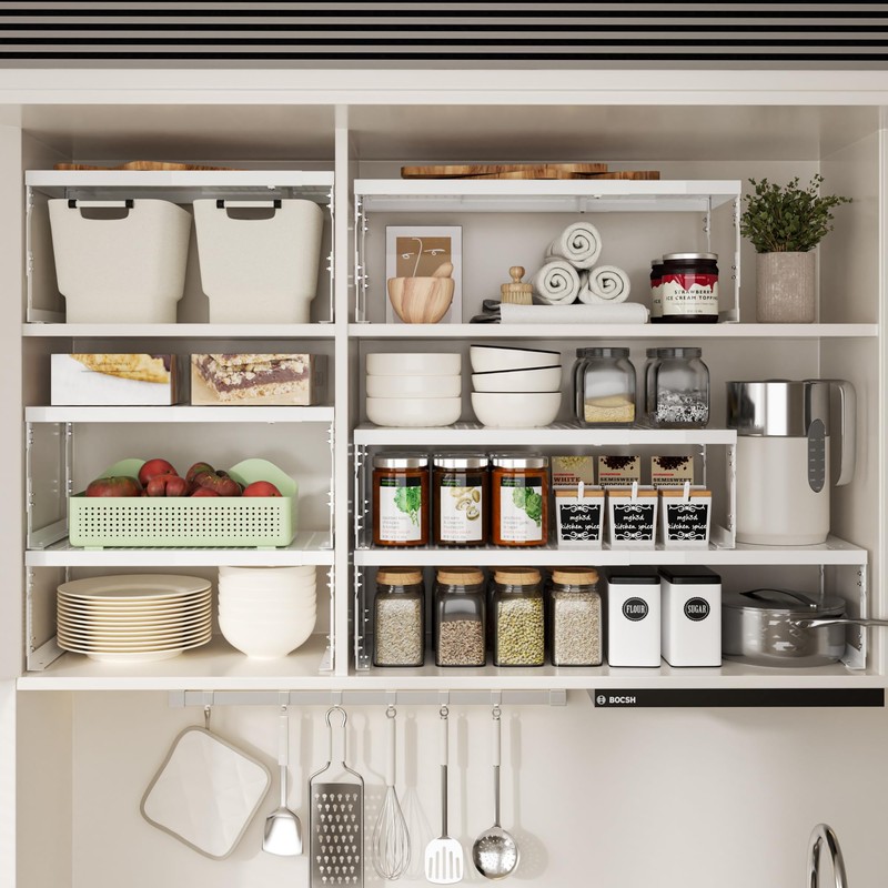 Jojocross Adjustable Stackable Metal Storage Shelf Organizer - Expandable Wire