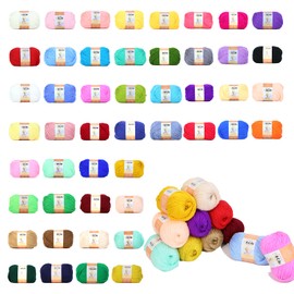 Soft Baby Yarn for Knitting100% Acrylic, 50 oz 110 Yards per Ball, Perfect for Baby Soft Knitting Projects (6, Tawny)