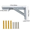 esahpss 2 Pack 8IN Folding Shelf Brackets,White Heavy Duty Matte