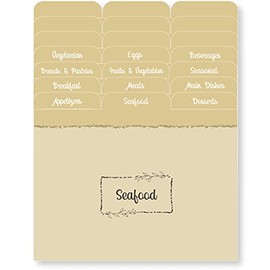 Dekali Designs 4x6 Recipe Card Dividers With Tabs | Set of 24 Recipe Box Dividers on Thick Cardstock + Cooking Measurement Conversion Chart Card