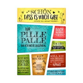 trendaffe Fridge Magnets With Sayings About Yourself in German, Set of 8