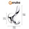 GERUIKE Adhesive Coat Hooks Stainless Steel Self Adhesive Robe Towel