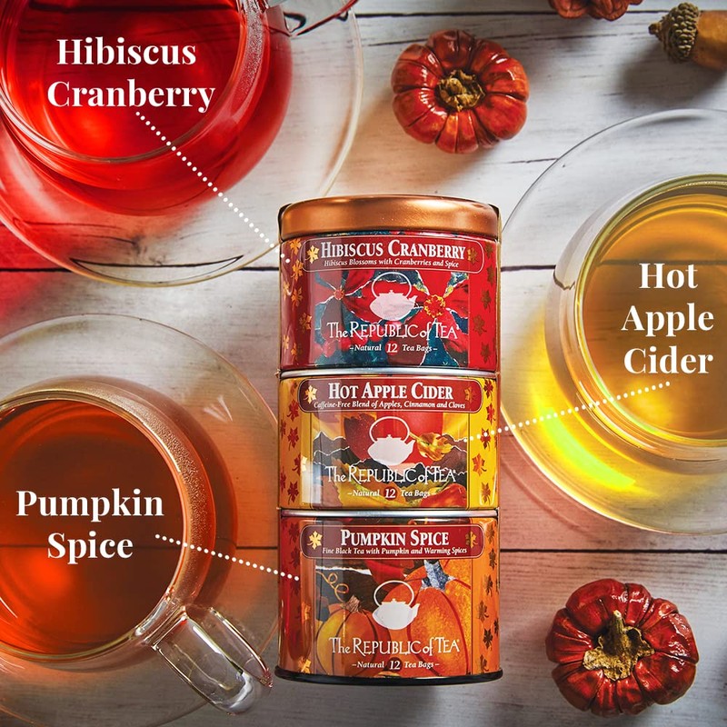 The Republic of Tea – Harvest Stackable Tea Tin, 36