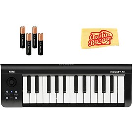 Korg microKEY Air 25-Key Wireless MIDI Controller Bundle with AA Batteries and Austin Bazaar Polishing Cloth