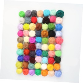 KONTONTY 40 Woolen Thread Roving Fiber Felting Kit DIY Colors Merino Wool Felt Yarn Crafts Beginners Material Felting Wool Jumbo Yarn Wool for Felting Thick Needle Tools Colorful Wool Fibre