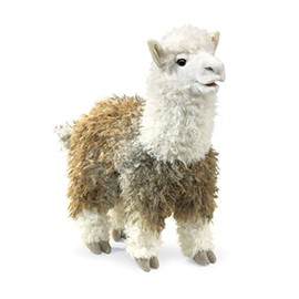 Folkmanis Alpaca Hand Puppet, White, 1 EA