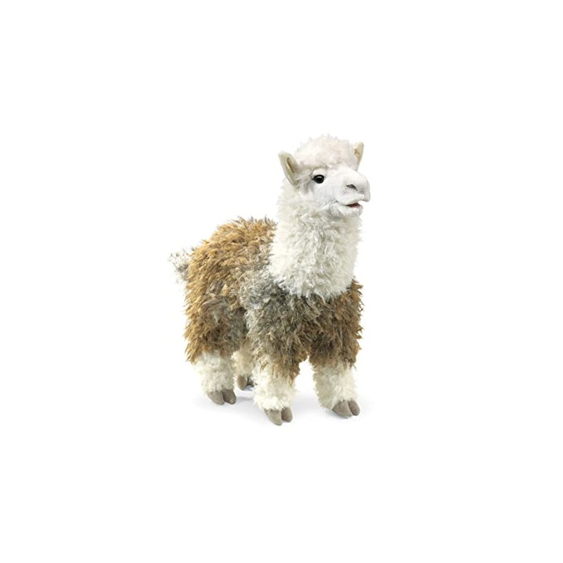 Folkmanis Alpaca Hand Puppet, White, 1 EA
