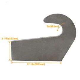 HECASA Weld-On Mounting Brackets Bucket Hook for Pin Type Over Bucket Loader Pallet Forks 4pcs Steel