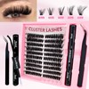 Fluffy Lash Clusters Kit 200pcs DIY Lash Extension Kit, Wispy