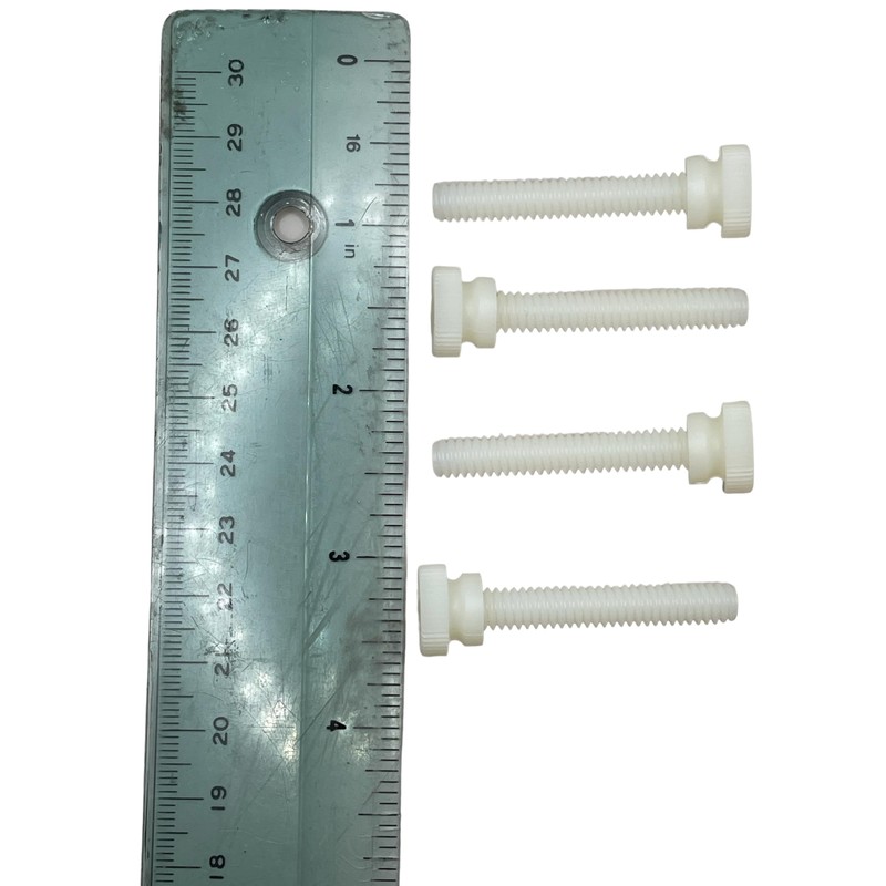Nylon Thumb Screws with Shoulder, Knurled Head 1/4''-20 Thread -