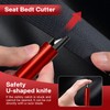 Aurinovellia Pack of 2 Seat Belt Cutter Emergency Hammer, 2-in-1